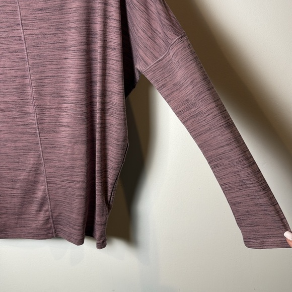 Athleta Women's Flow Top Essence Spacedye in Flora Mauve Long Sleeve Top Size XS - Picture 4 of 7